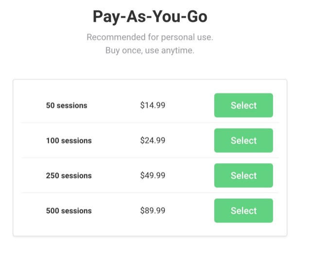 flight connection pay as you go price