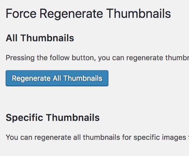 force regenerate thumbnails